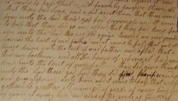 Manuscrito do Livro de Mórmons Manuscrito do Livro de Mórmons