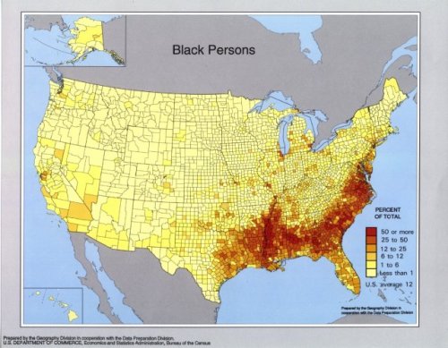 La distribución de los afroamericanos en los Estados Unidos